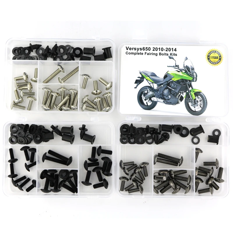 

For Kawasaki Versys 650 2010 2011 2012 2013 2014 Complete Fairing Kit Washer Fastener Full Fairing Bolts Kit Screws Nuts Steel