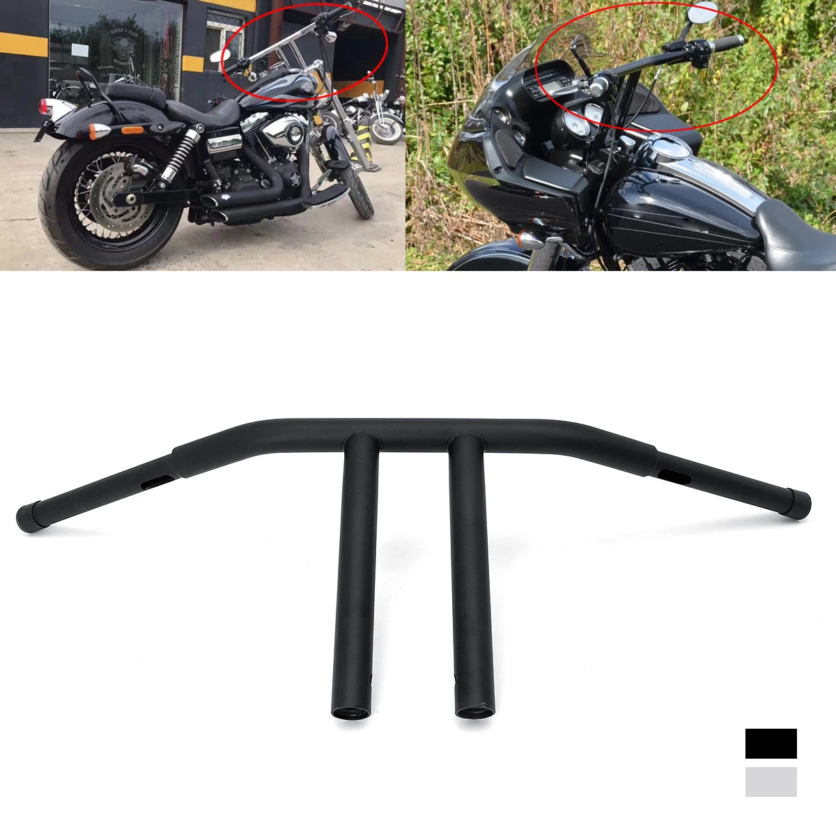 

Autoleader 11.5" Rise T-Bar Handlebar for Harley Davi dson Softail Sportster Dyna Model Motorcycle Accessory Part Frame Fitting