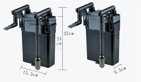 1 шт. SUNSUN HBL-802 6 Вт черный простой в использовании настенный внешний фильтр для аквариума аквариумный фильтр оборудование