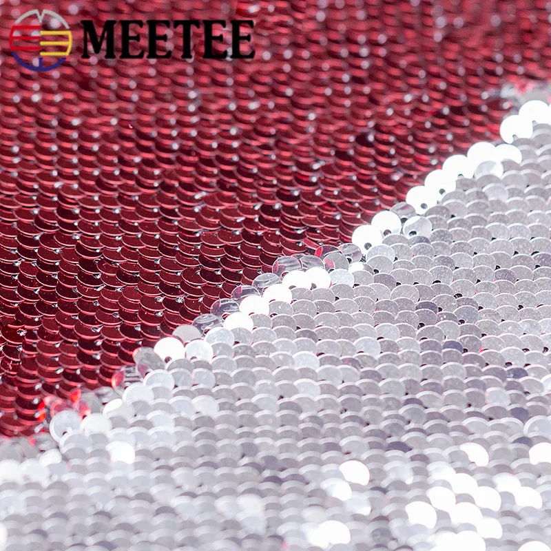 Meetee 50/100X125 см двусторонняя ткань, расшитая блестками, флип-чип, ткань, руководство, сделай сам, шитье, Лоскутная сумка, подушка, материал для скрапбукинга FA011