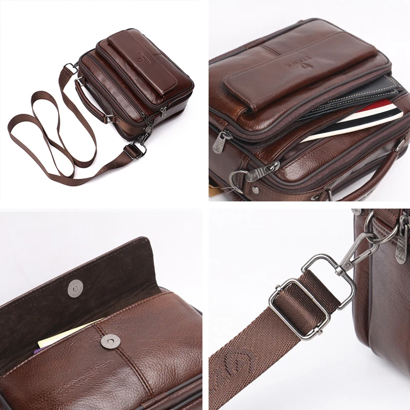  Men's Genuine Leather Bag Messenger Bag CrossBody Bags Shoulder Handbag Male Luxury Handbags 2019 F - 4000024175411