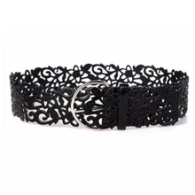 Classic Stylish Hollow Out Retro Ladies Belt Fashion Female Dress All-match Decorative Faux Leather Belt Women Accessories Gifts