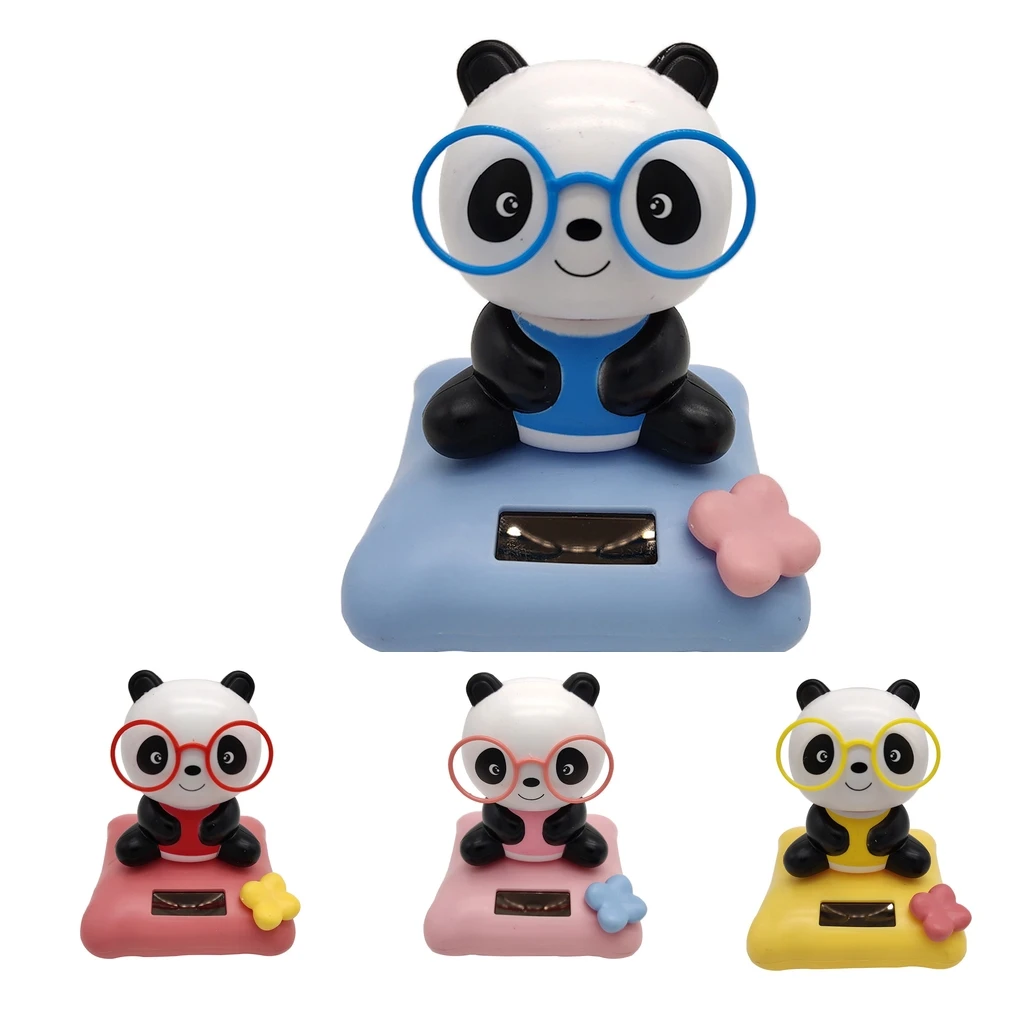 Solar Powered Dancing Toy Cute Bobblehead Panda Dancing Swinging Animal