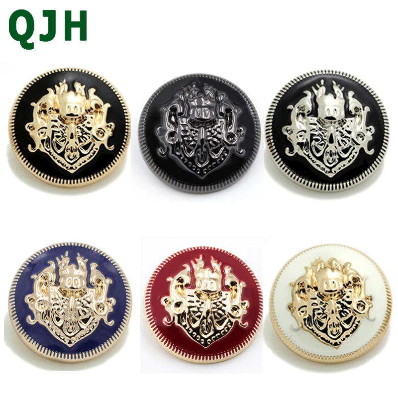 

10pcs/lot Brand british style high-grade metal buttons coat jacket buttoned snap fastener Plating metal snap Sewing Supplies