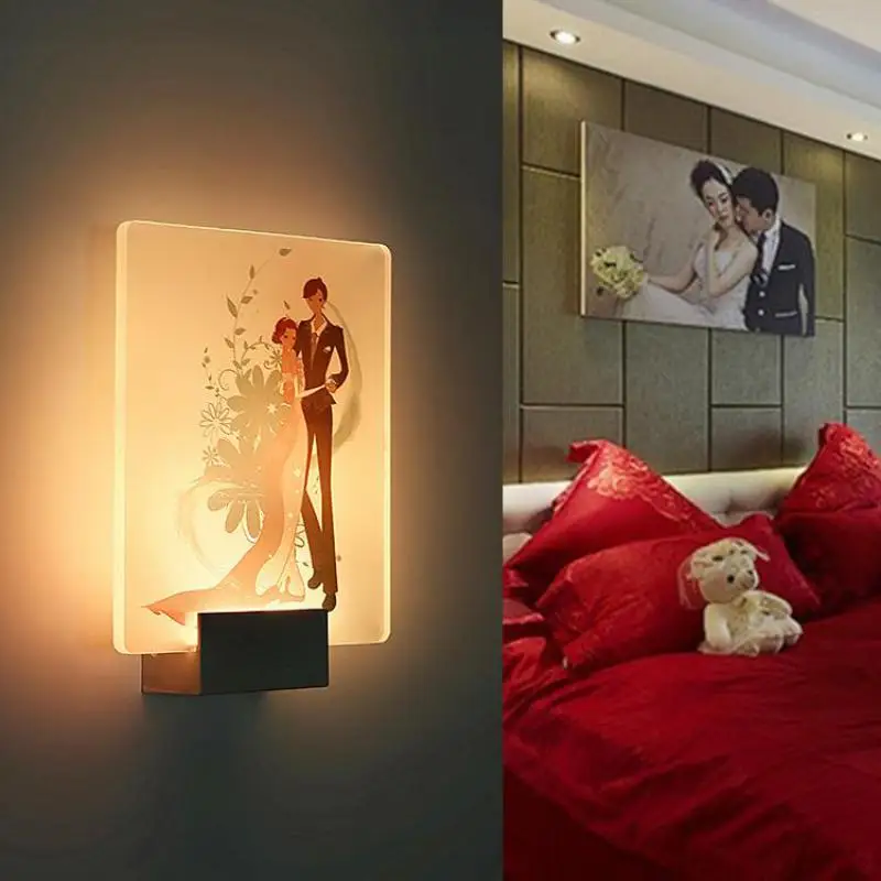 3d Night Light Applique Murale Luminaire Led Wall Lamp Bathroom Mirror