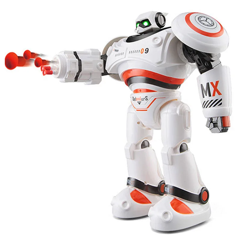 

Intelligent Remote Control RC Fire Fighting Robot Boys Toy Defendor Wisdom Flash Charge Singing Dancing Robot Toys Gift Box