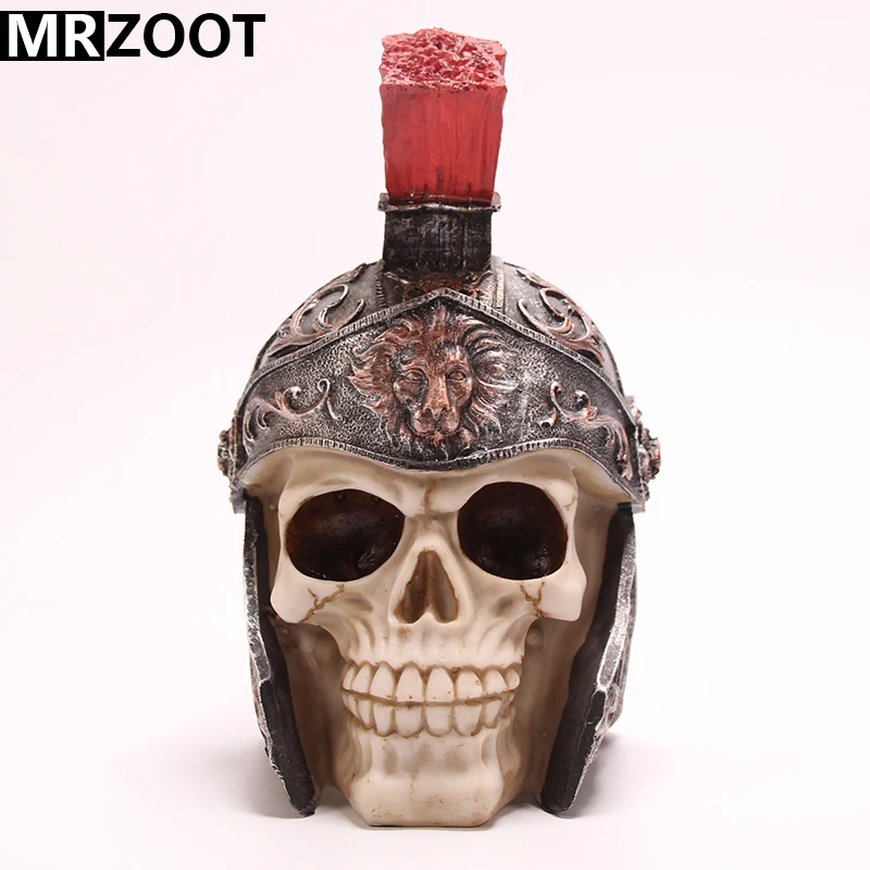 

MRZOOT Gothic Punk Resin Crafts General Helmet Home Decoration and Cool Halloween Decoration Skull Sculpture Model