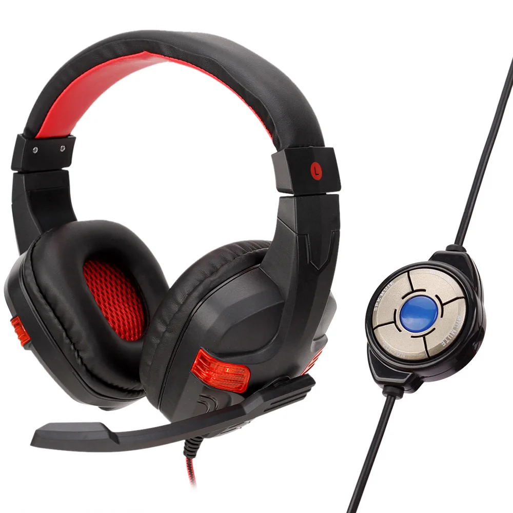 Wired USB Headphones with Micphone and LED Light High Quality Headset Noise Canceling Stereo Headphones for Pc Computer Notebook (17)