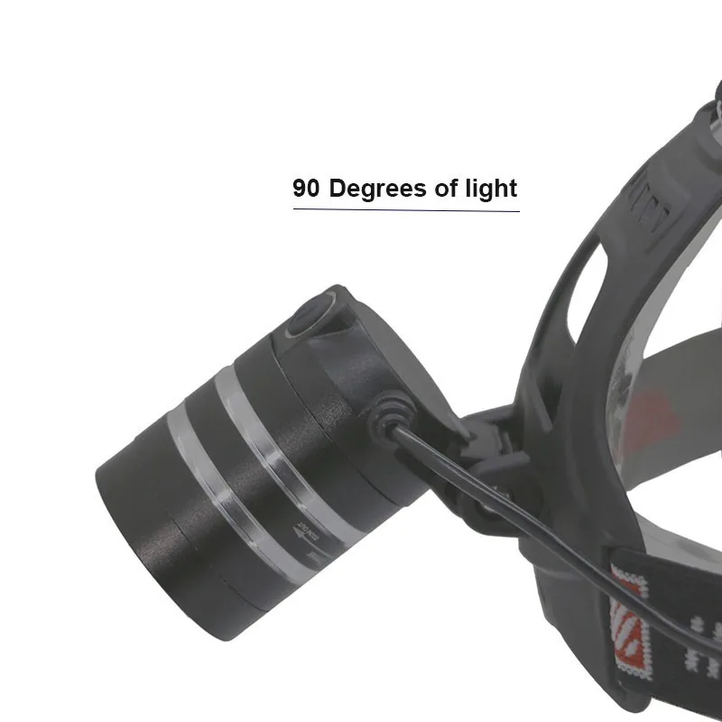 Светодио дный свет фар T6 18650 Перезаряжаемые лампа Масштабируемые Увеличить головной ламп 3x AAA батареи 18650 torch Light лампа