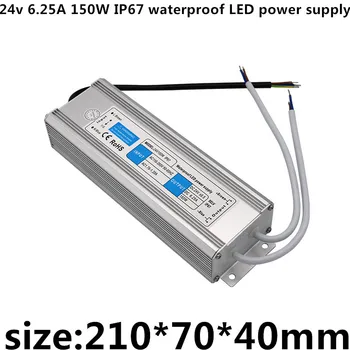 

AC110v-260v DC 24v 6.25A 150W 24v led strip led Module point Light string light enough power rain outdoor switch power supply