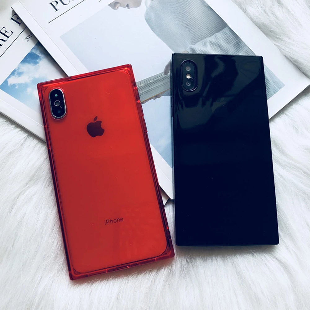 Квадратный чехол для Iphone 11 Pro Max XS MAX XR X прозрачный мягкий противоударный бампер чехол для Iphone 8 7 6 6s plus Аксессуары