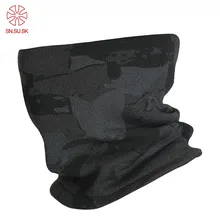 Зимняя трикотажная маска для лица, для спорта на открытом воздухе, Мужская двухслойная полярная флисовая ветрозащитная Теплая Лыжная велосипедная маска, камуфляжный шарф-петля