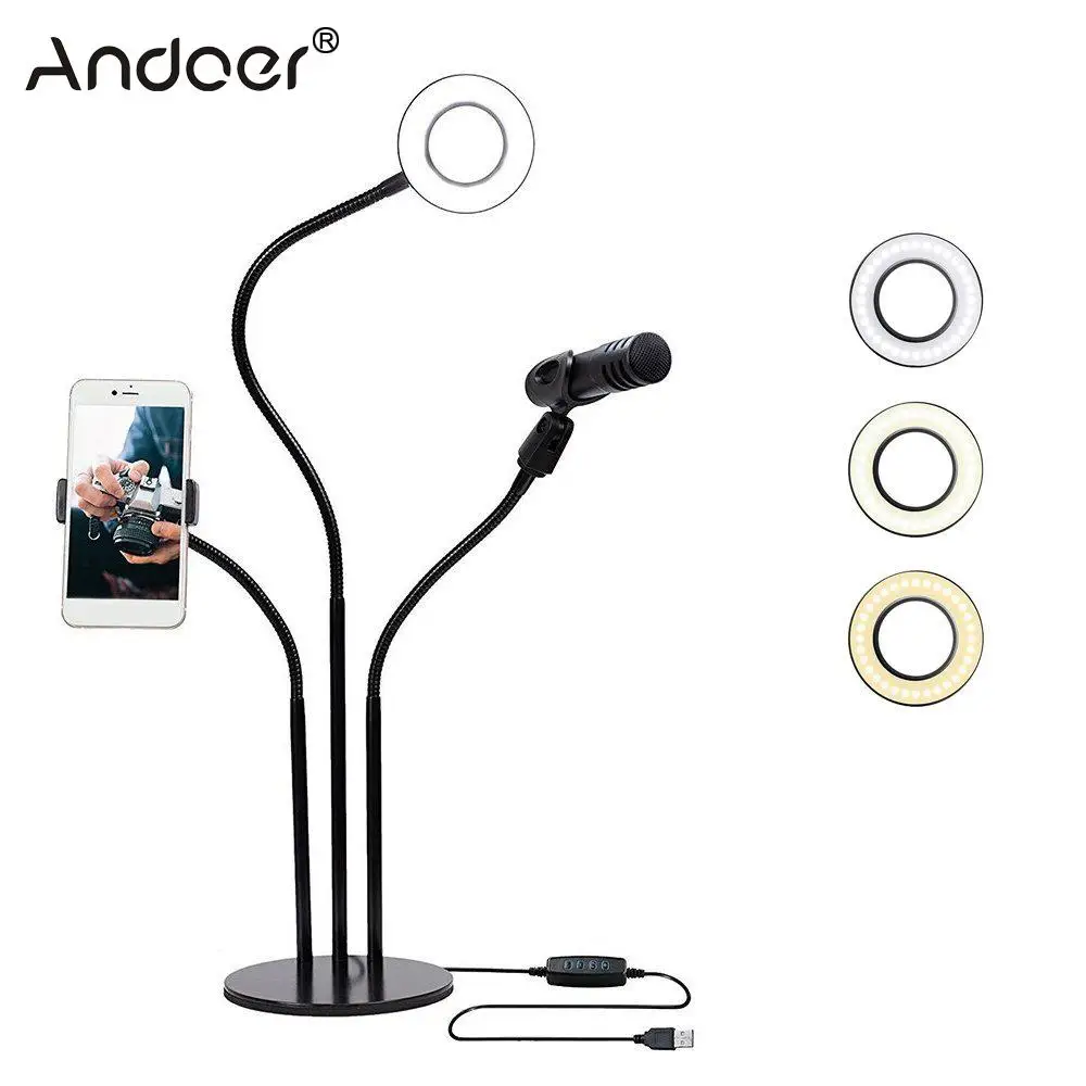 Andoer Universal Desktop Cell Phone Holder Flexible Selfie