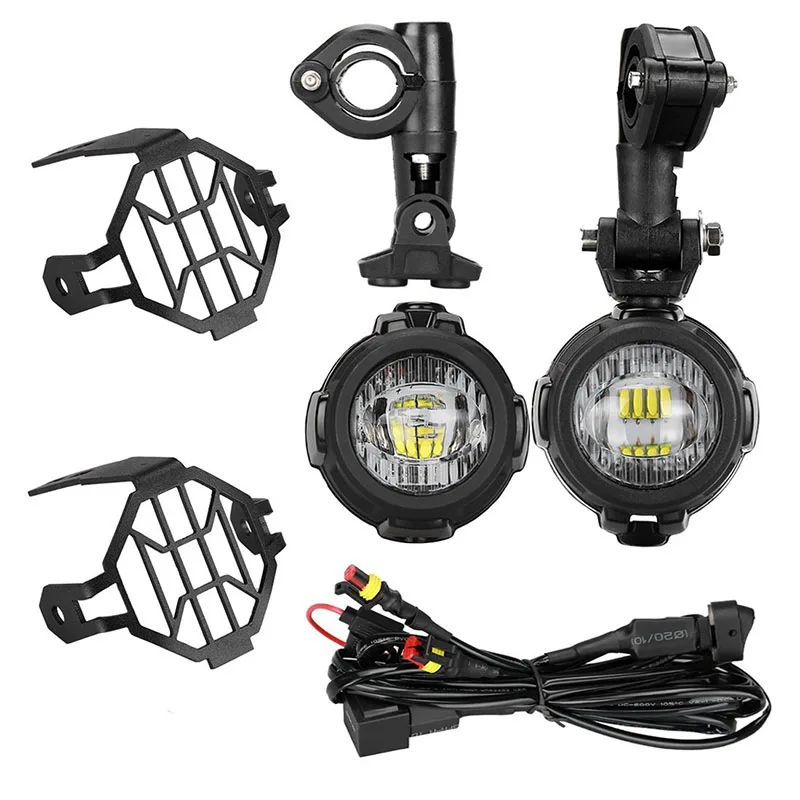 Черные мотоциклетные светодиодные противотуманные фары для BMW R1200GS/ADV/F800GS/F700GS/F650FS