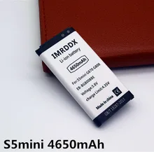 IMRDDX 4650mAh EB-BG800BBE for Samsung Galaxy SV Mini S5 Mini Battery S5mini G870 SM-G800F SM-G800H EB-BG800CBE Battery
