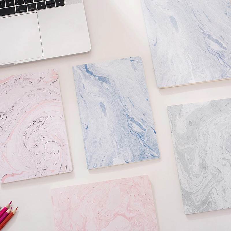 

B5 A5 Cute Pink Notebook Paper Elegant Marble Lined Paper Journals Diary Cute Stationery Office School Supplies