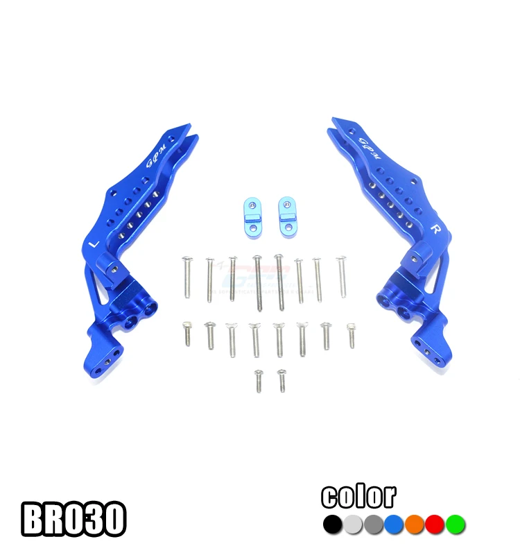 

1Pair LOSI 1/10 ROCK REY Rear Shock Absorber Bracket Aluminum Alloy Anti-collision Holder for 1:10 RC Cars Upgrades