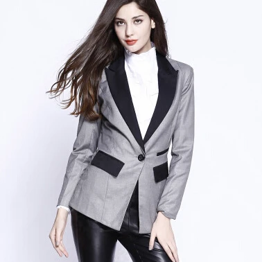 Women Autumn One Button Business Suit Blazers Ol Slim blazer jackets