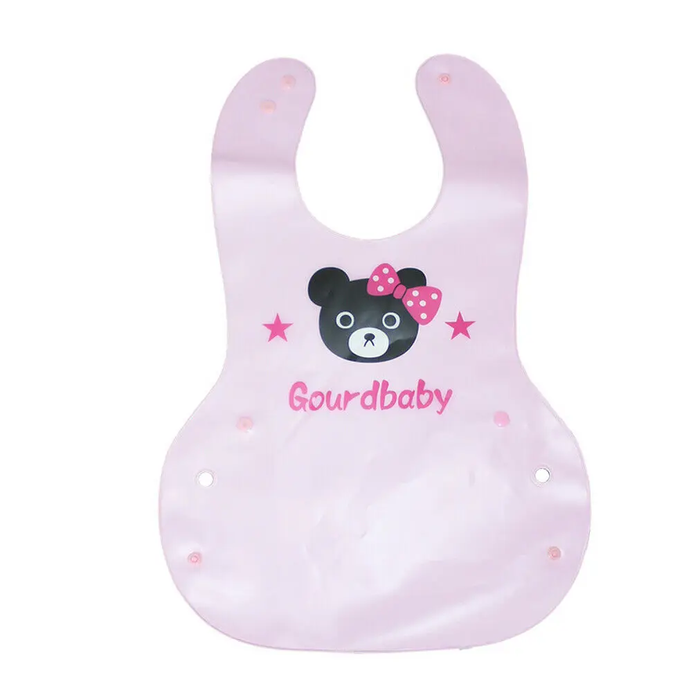 Pink Bear Дети малышей Водонепроницаемый нагрудники для младенцев детский слюнявчик животного полотенце-нагрудник - Цвет: Pink Bear