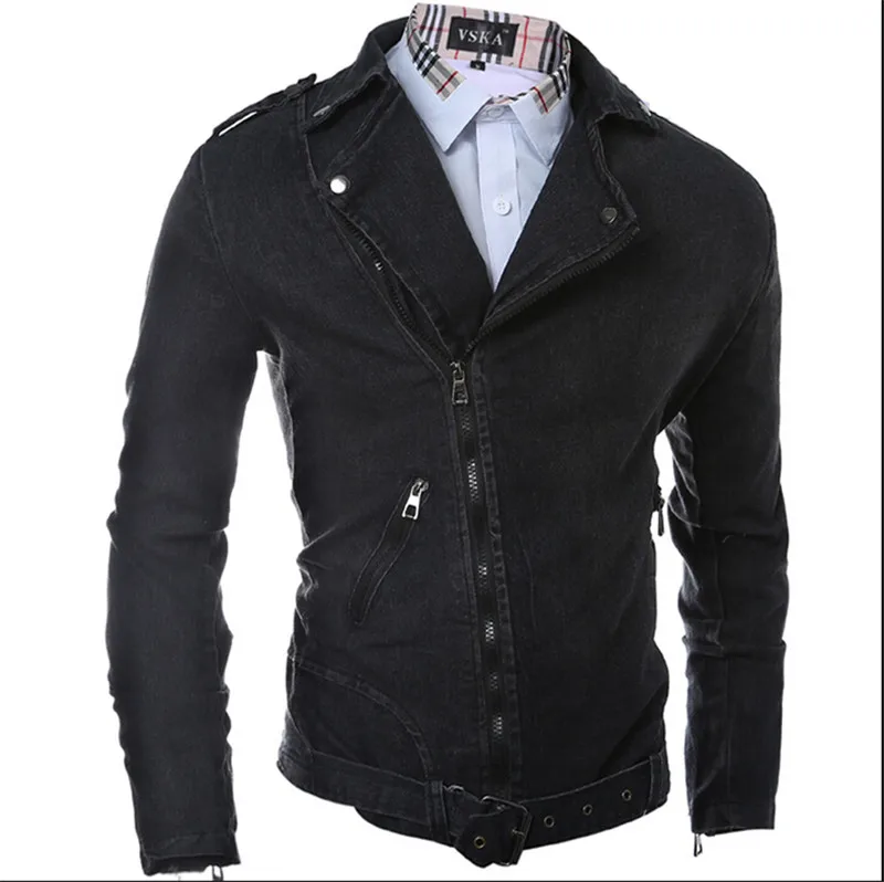 Online Buy Wholesale mens black jean jacket from China mens black jean