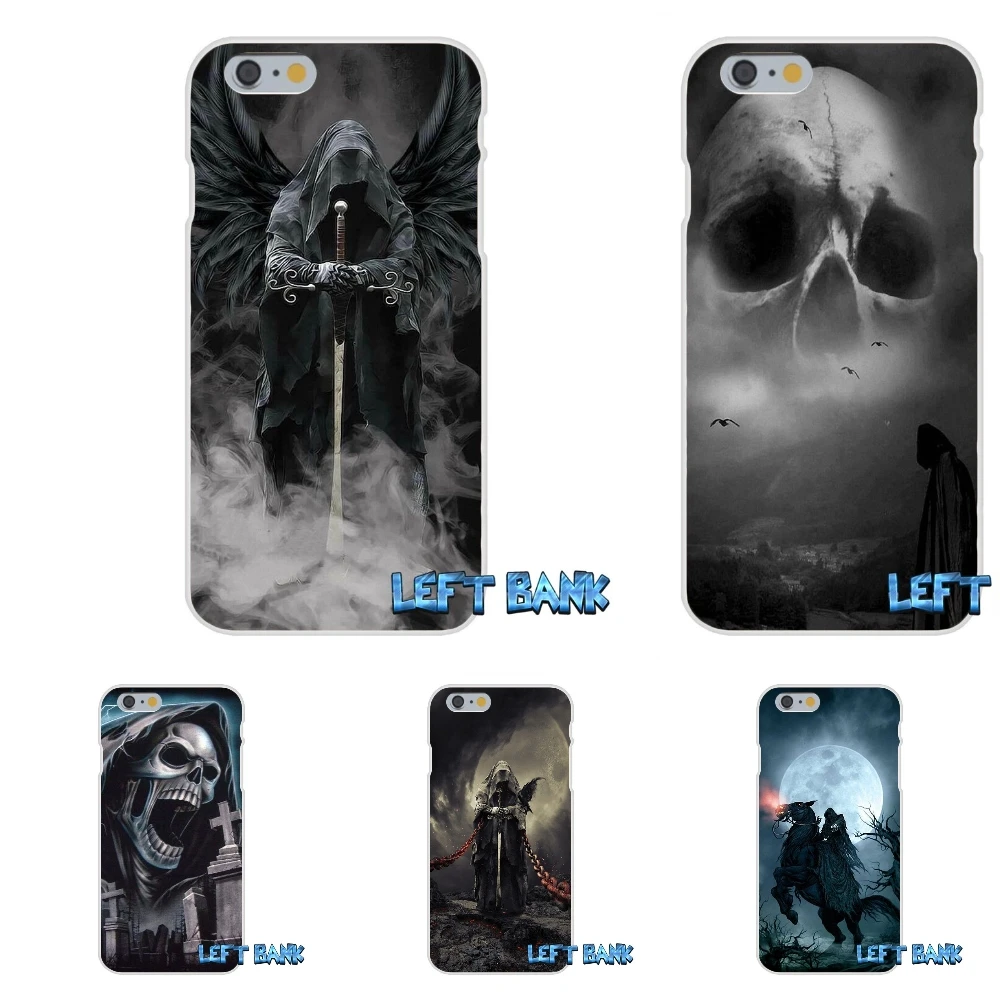 Grim reaper gothic death Мягкий Силиконовый ТПУ Прозрачный чехол для iPhone 4 4S 5 5S 5C SE 6 6S 7 Plus |