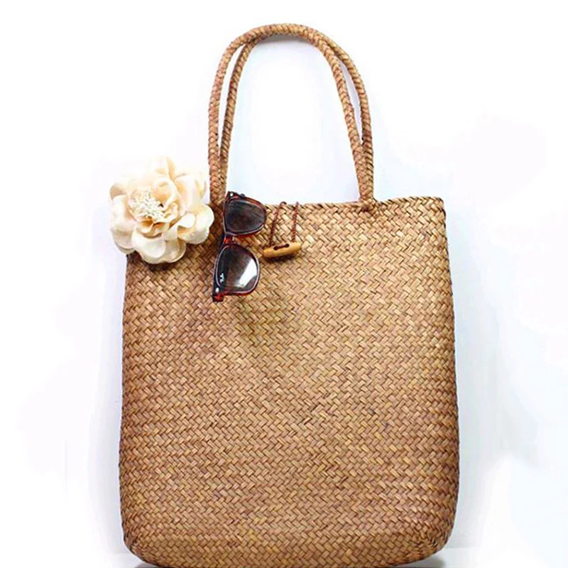 handwoven rattan bag