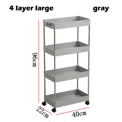 2/3/4 Слои Gap Кухня стеллаж для хранения с шкив Ванная комната организовать полка Экономия пространства подвижный собрать полки - Цвет: R