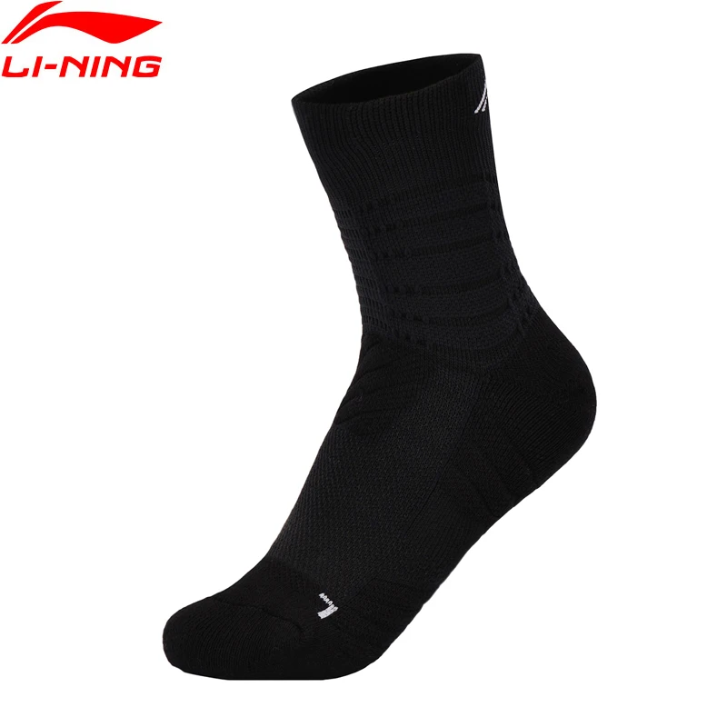

Li-Ning Unisex Training Black Socks 46.6% Polyester 45.1% Nylon 8.3% Spandex LiNing Anti-Bacteria Sports Socks AWSN026 NWM376