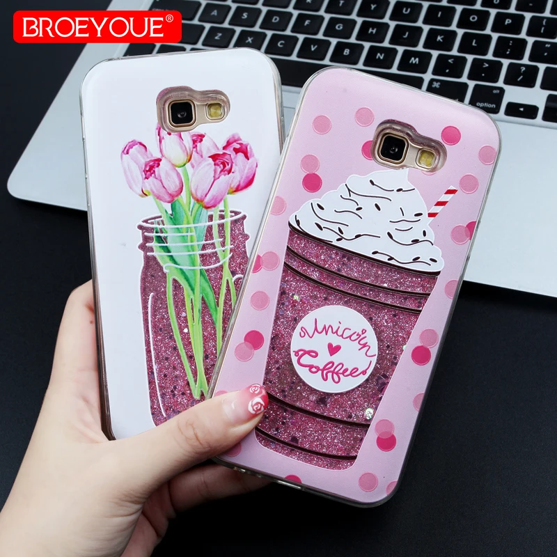 

Liquid Quicksand Cover For Samsung Galaxy A520 Case Soft TPU Bling Case For S7 Edge S8 S9 Plus A3 A5 A7 2017 J3 J5 J7 2016 2017