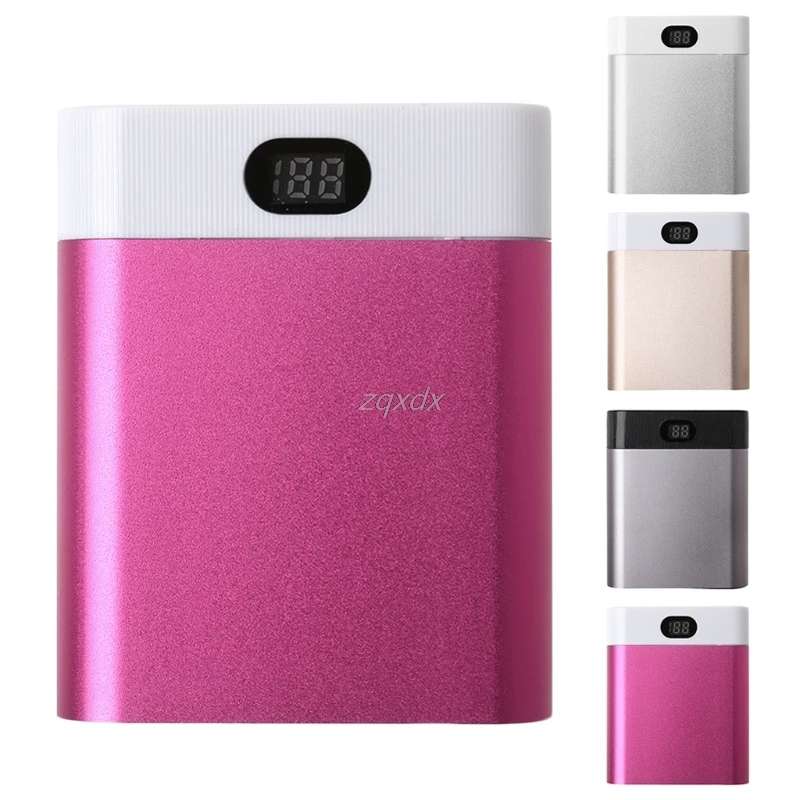 

DC 5V 4x 18650 Battery 2 USB DIY Portable Case Holder LCD Display Power Bank Box