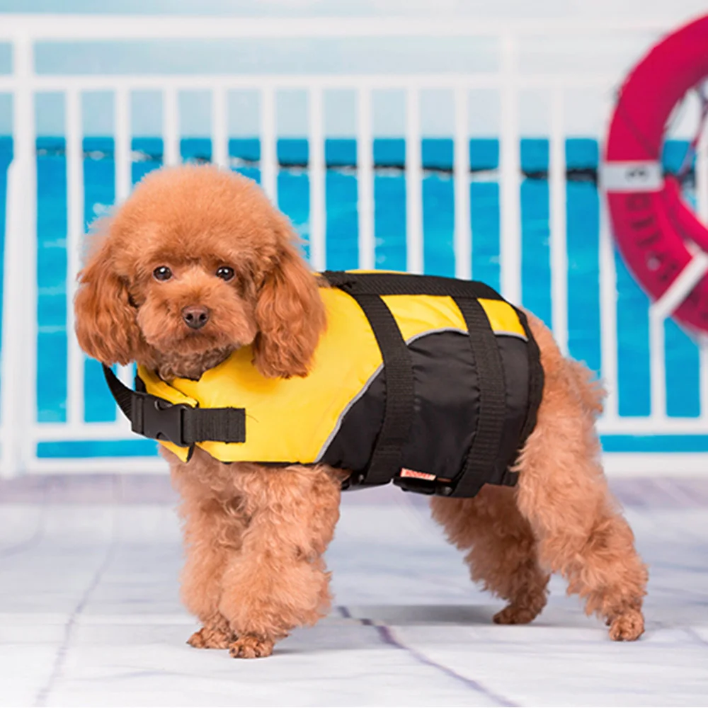 Hoopet Pet Dog Clothes Safety Clothes Small Dog Pet Life Jacket Surfing Swimming Vest Summer Puppy Beach Vacation Supply