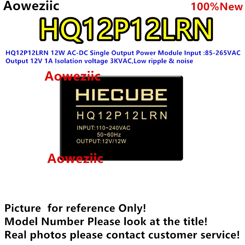 

HQ12P12LRN 12W AC-DC Single Output Power Module Input :85-265VAC Output 12V 1A Isolation voltage 3KVAC,Low ripple & noise