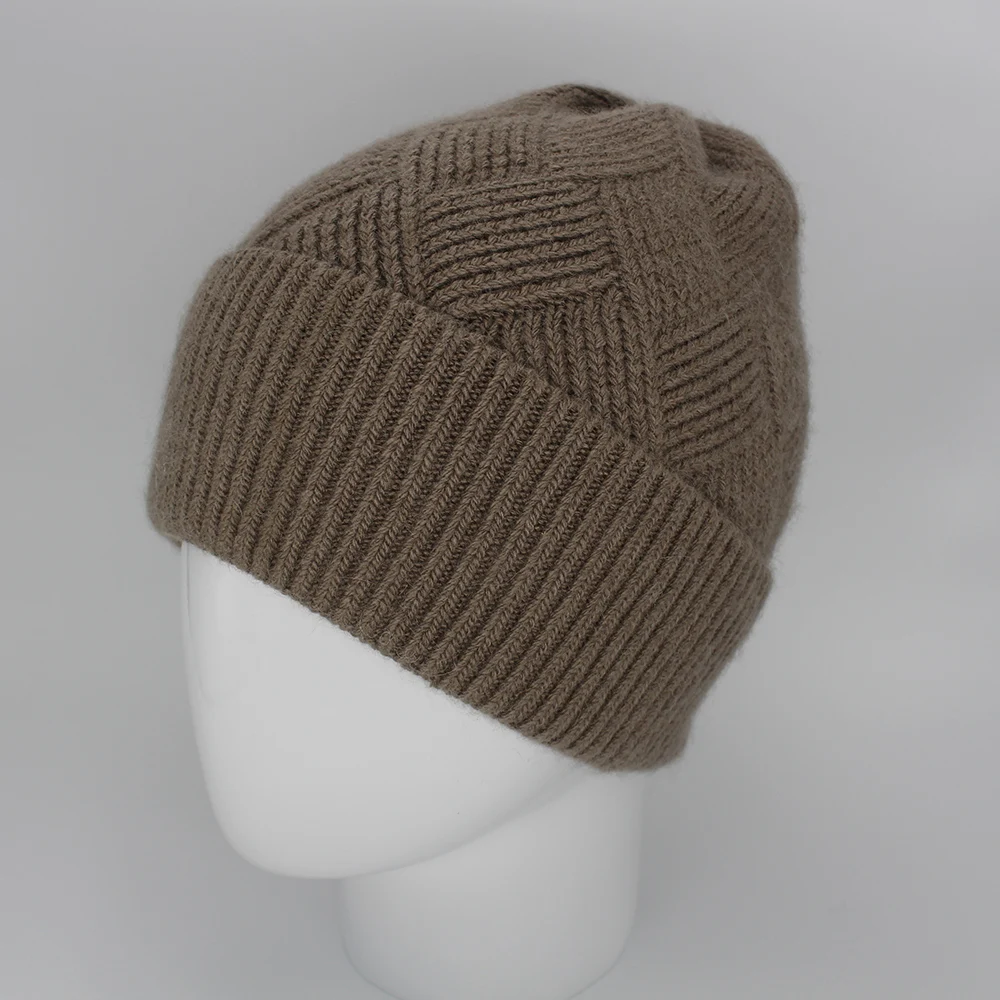 Skullies Beanies женская зимняя шапка головной убор вязаная ангорские полями теплая