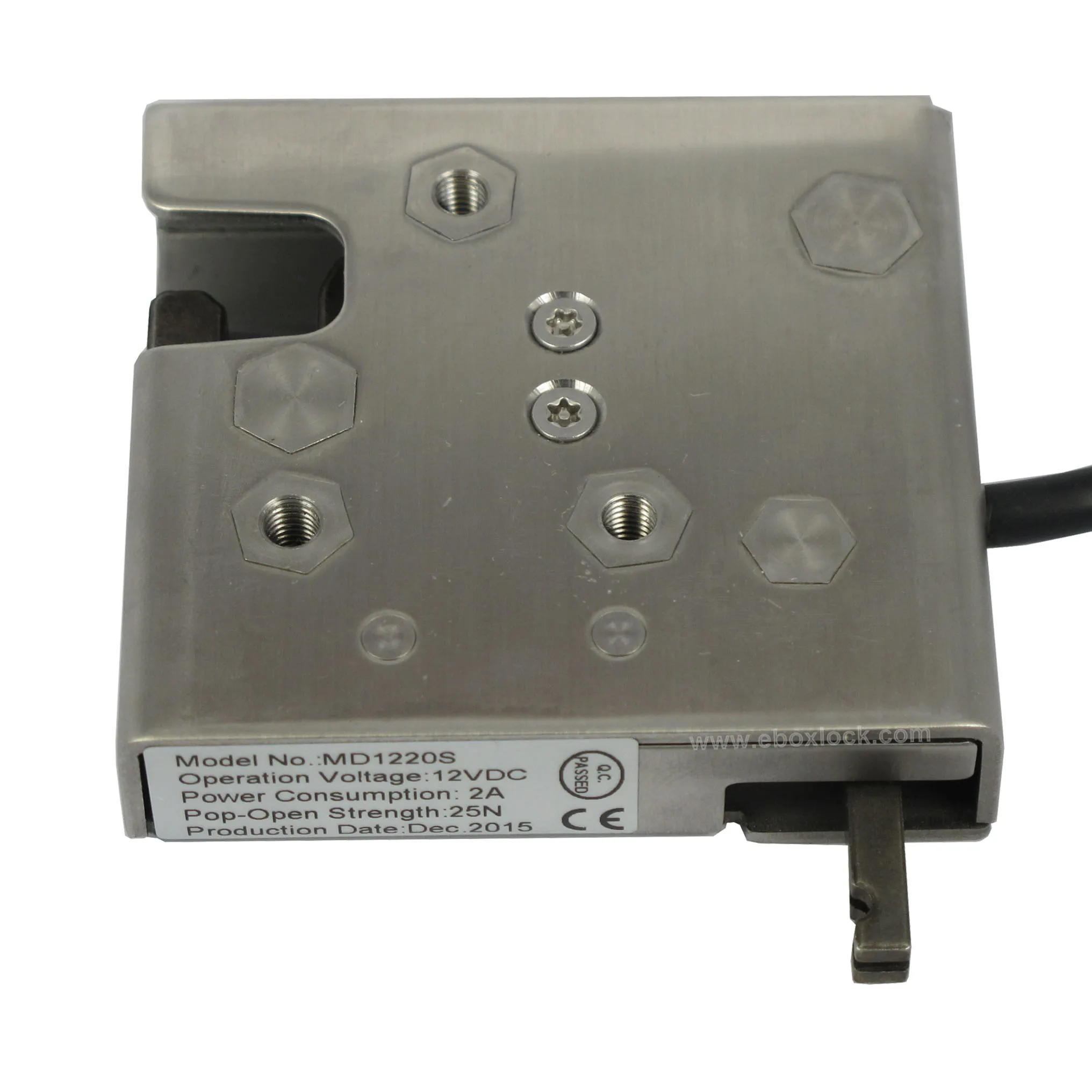 Электрический замок для шкафа из нержавеющей стали для торгового автомата с записью и ручным управлением 12VDC/24VDC(MD1220LS-H