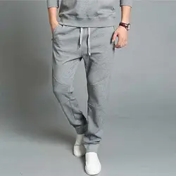 Осень-весна джоггеры Для мужчин Штаны моды пот Штаны хлопок корейский стиль хип-хоп брюки человек одежда тренировочные штаны
