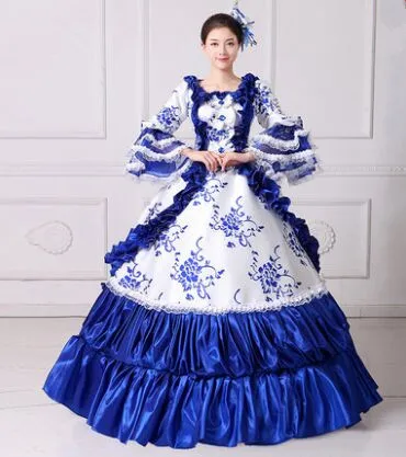 11225 15 De Réductionrobes De Soirée Bleu Royal Bleu Pour Femmes Robe De Soirée Bleu Royal Reine Cosplay Robe De Princesse Royale Costumes De Fête