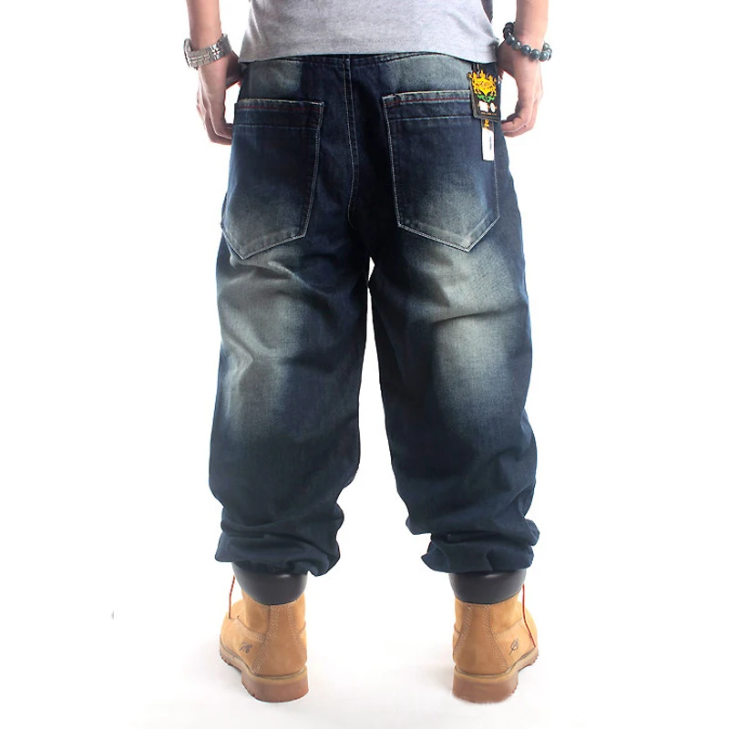 Мужские свободные повседневные брюки в стиле хип-хоп с водной вышивкой Dsq Robin мужские s Новые мужские джинсы balmai легкие Аппликации Полная длина