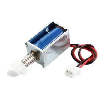 

DC 6V 0.42A 2.57W 3mm 20g Open Frame Spring Plunger Linear Motion Pull Type Solenoid Electromagnet Actuator