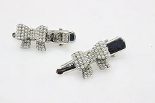 2pcs Hairpins Combs Barrettes Hair Clips Brides Hair Jewelry Women Crystal Clips Kids Butterfly tiara Silver Accessories 1705-1B