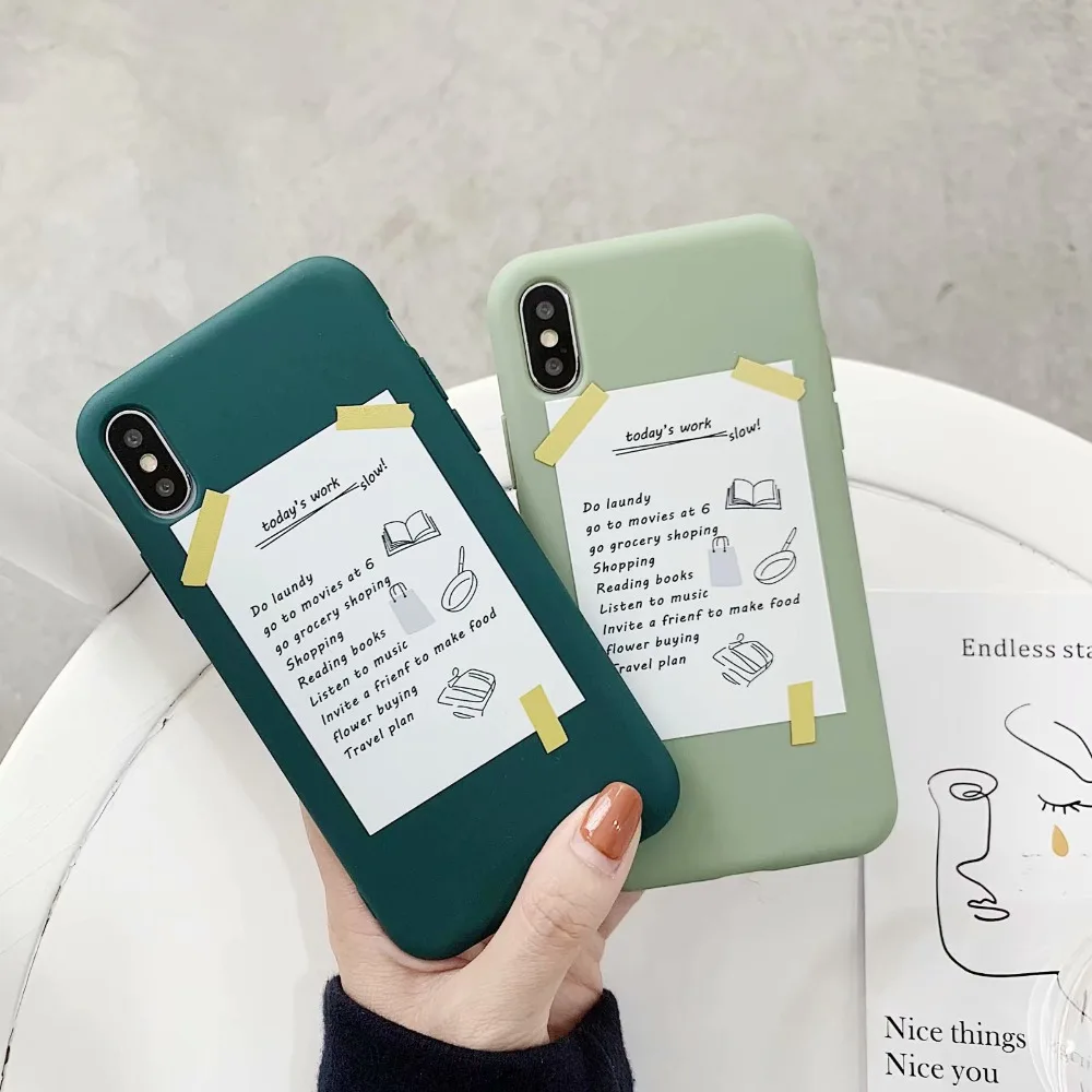

funda for iphone x case iphone XS Max Phone cases words today's work tpu soft silicone back cover case for iphone 7 8 6plus XR