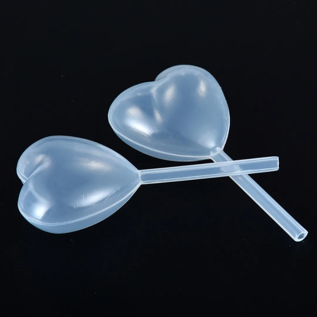 50pcs 4ML Plastic Pipettes Transparent Heart Shaped Eye Dropper Squeeze Transfer Oil Tool DIY Cupcake Ice Cream Home Supplies