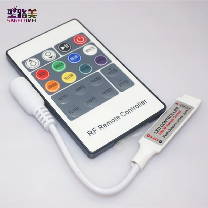 

Free shipping best price 1 pcs 20 keys DC12V RGB RF LED Controller Dimmer For RGB 5050 3528 LED Strips Light Tape Ribbon