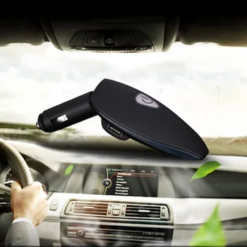 

Car Air Purifier Ionizer Air Freshener Oxygen Bar LED Light Indicator Dual USB Charger Negative Ion M8617