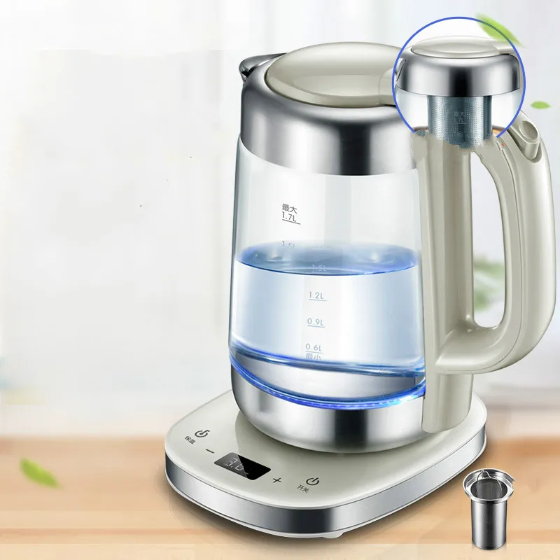 Electric kettle with thick glass insulation full automatic temperature controlin Electric