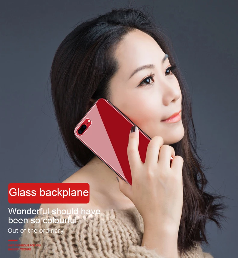 Tempered Glass For Iphone XS Max XR X 8 7 Plus Solid Color Luxury Case Cover Soft TPU Edge Case For Iphone 7 6S 6 Coque