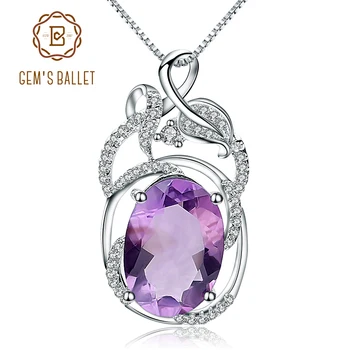 

Gem's Ballet 6.19Ct Natural Amethyst Gemstone Vintage Pendant Necklace Solid 925 Sterling Silver Fine Jewelry For Women
