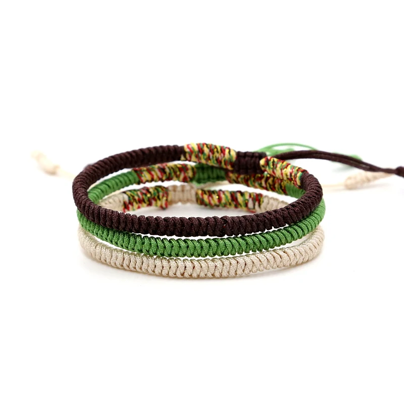 

Drop shipping Tibetan Buddhist Handmade Knots Lucky Rope Macrame Bracelet Size Adjustable Same Model gift jewelry