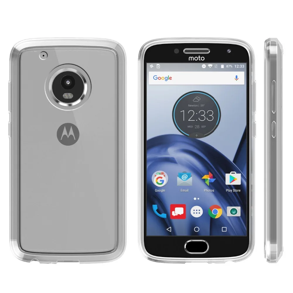 TPU чехол для Motorola G5 плюс ультра-тонкий мягкий прозрачный crystal Clear тонкий защитный