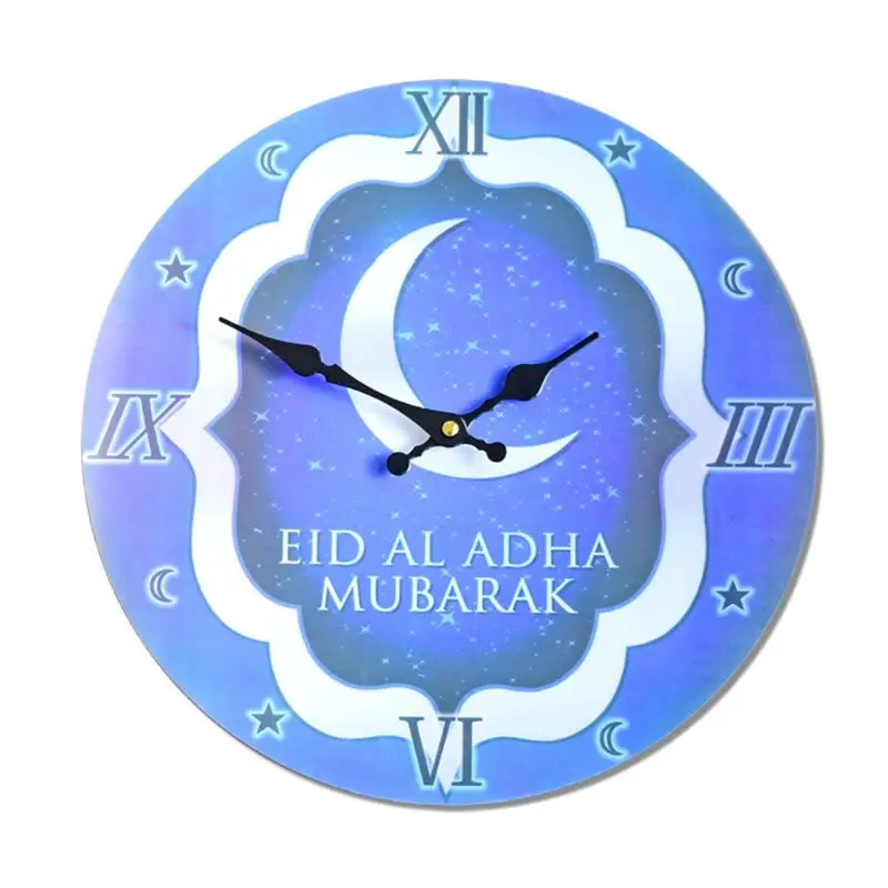 Электронные безрамные 3D настенные наклеивающиеся на стену часы стикер мусульманский Рамадан ИД Мубарак украшение дома - Цвет: NO.3