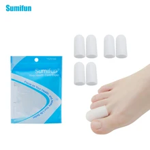6 sztuk silikonowe Toe Tube Foot Corns Remover blistry żel Bunion ochraniacz na palce masażer ulga w bólu separator palców stopy pielęgnacja stóp C223